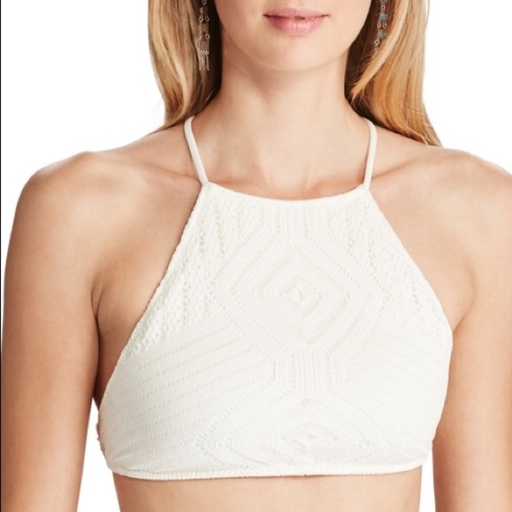 Polo Ralph Lauren Crochet-Overlay Bikini Top